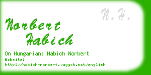 norbert habich business card